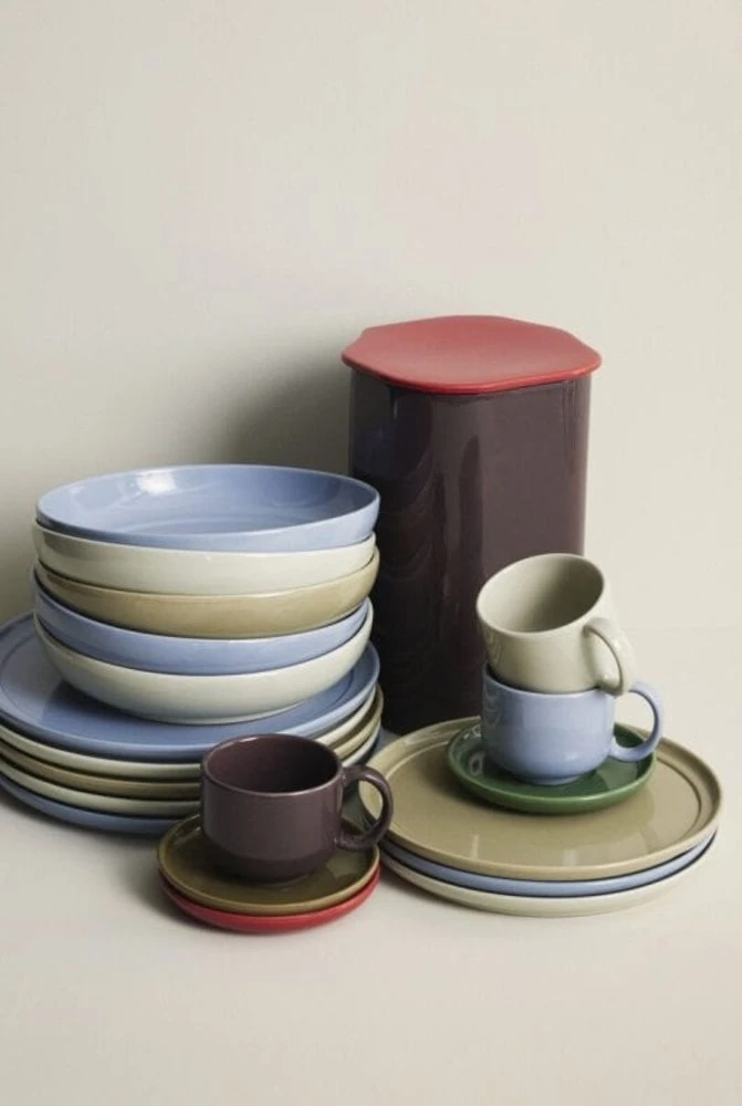 Hubsch Amare Borden Lichtblauw Set Van 6 Stuks - 211711 5 Hubsch Amare Borden Lichtblauw Set Van 6 Stuks - 211711 - Afbeelding 3