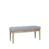 Hubsch Bank Met Kussen - Naturel/grijs -Hubsch hubsch bank met kussen naturel grijs