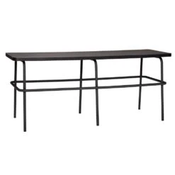 Hubsch Bank Metaal/hout - Zwart