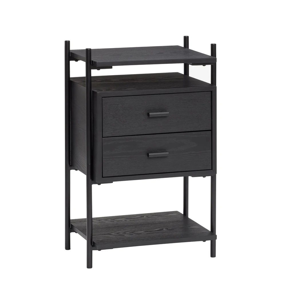 Hubsch Bijzettafel Hout/metaal - Zwart 3 Hubsch Bijzettafel Hout/metaal - Zwart