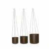 Hubsch Bloom Hangende Bloempotten Bruin Set Van 3 Stuks - 941602 -Hubsch hubsch bloom hangende bloempotten bruin set van 3