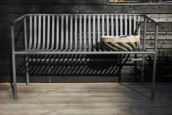 Hubsch Buitenbank Grijs Metaal -Hubsch hubsch buitenbank grijs metaal 6