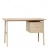Hubsch Bureau Met 2 Opberglades Hout -Hubsch hubsch bureau met 2 opberglades hout