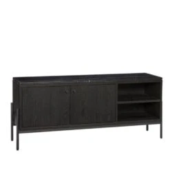 Hubsch Dressoir Metaal/marmer - Zwart