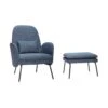 Hubsch Fauteuil Met Voetenbank - Blauw
