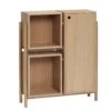 Hubsch Houten Kast Met Planken En Deur - Naturel -Hubsch hubsch houten kast met planken en deur naturel