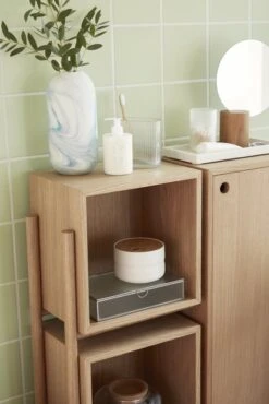 Hubsch Houten Kast Met Planken En Deur - Naturel -Hubsch hubsch houten kast met planken en deur naturel 4
