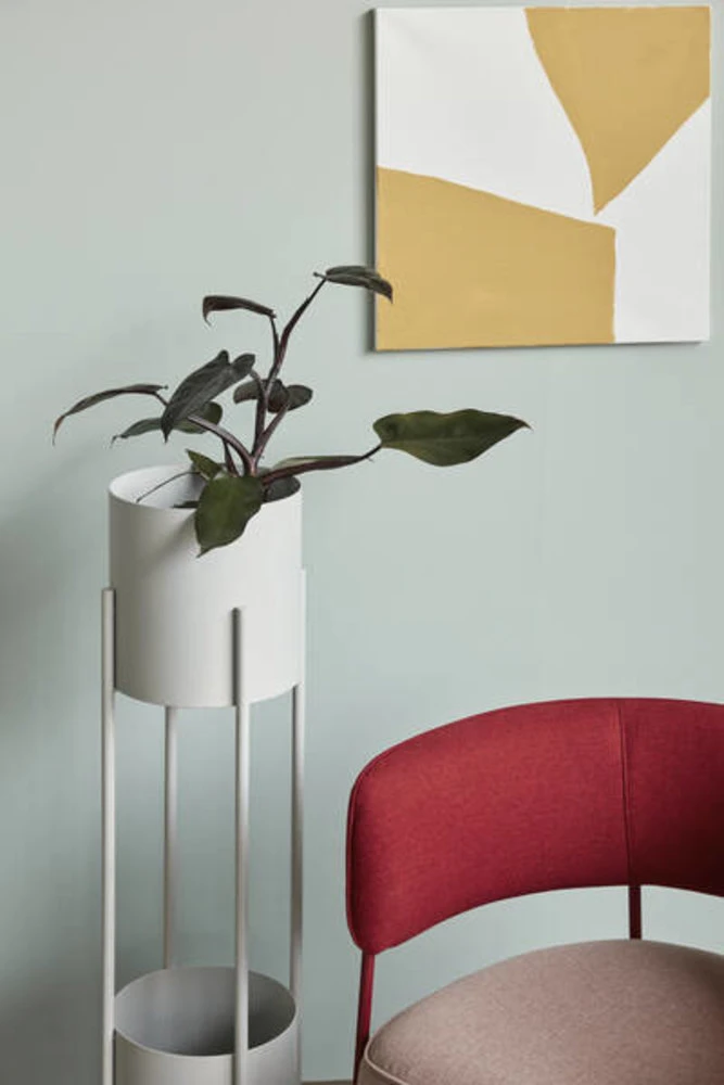 Hubsch Lounge Stoel Polyester/metaal - Roze/rood 4 Hubsch Lounge Stoel Polyester/metaal - Roze/rood - Afbeelding 2