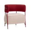 Hubsch Lounge Stoel Polyester/metaal - Roze/rood