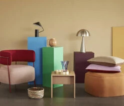 Hubsch Lounge Stoel Polyester/metaal - Roze/rood 8 Hubsch Lounge Stoel Polyester/metaal - Roze/rood -Hubsch hubsch lounge stoel polyester metaal roze rood 2