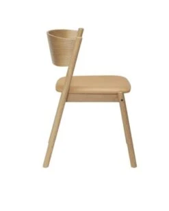 Hubsch Oblique Stoel Met Leren Zitting - 331603 -Hubsch hubsch oblique stoel met leren zitting 331603 2