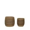 Hubsch Ochre Manden Set Van 2 Stuks - 821501 -Hubsch hubsch ochre manden set van 2 stuks 821501