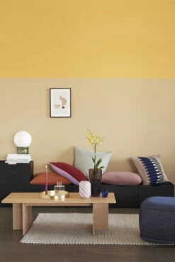 Hubsch Poef Polyester- Blauw -Hubsch hubsch poef polyester blauw 2