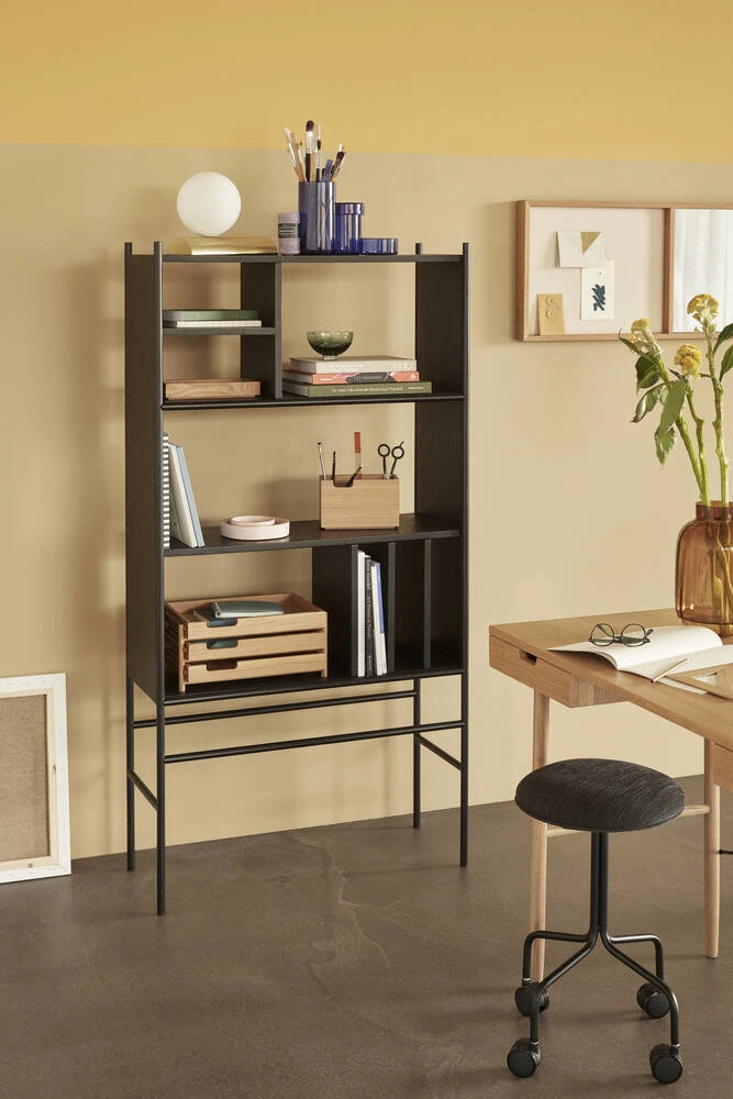 Hubsch Rek Met Planken Hout/metaal - Zwart 3 Hubsch Rek Met Planken Hout/metaal - Zwart - Afbeelding 2