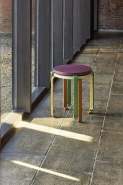 Hubsch Smile Kruk Lichtblauw/khaki - 021608 13 Hubsch Smile Kruk Lichtblauw/khaki - 021608 -Hubsch hubsch smile kruk lichtblauw khaki 021608 3