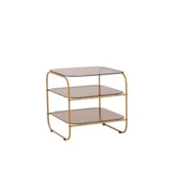 Hubsch Tafel Metaal/glas - Oranje/amber