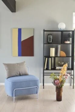 Hubsch Tafellamp Glas - Opal/blauw -Hubsch hubsch tafellamp glas opal blauw 3