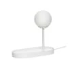Hubsch Tafellamp Wit Metaal Met Lichtbol -Hubsch hubsch tafellamp wit metaal met lichtbol