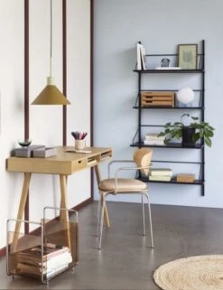 Hubsch Tijdschrifthouder Metaal/glas - Oranje/nikkel -Hubsch hubsch tijdschrifthouder metaal glas oranje nikkel 2