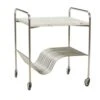 Hubsch Trolley Metaal/terrazzo - Nickel/wit -Hubsch hubsch trolley metaal terrazzo nickel wit