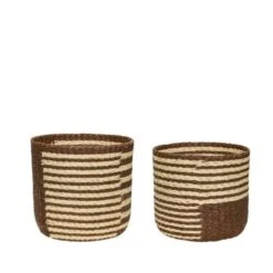 Hubsch Twine Manden Set Van 2 Stuks - 511505