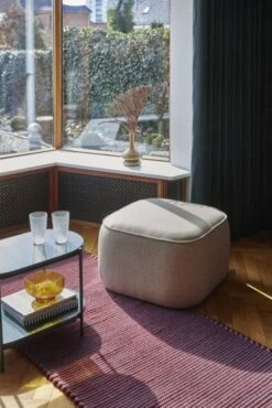 Hubsch Vloerkleed Wol - Blauw/bordeaux -Hubsch hubsch vloerkleed wol blauw bordeaux 7