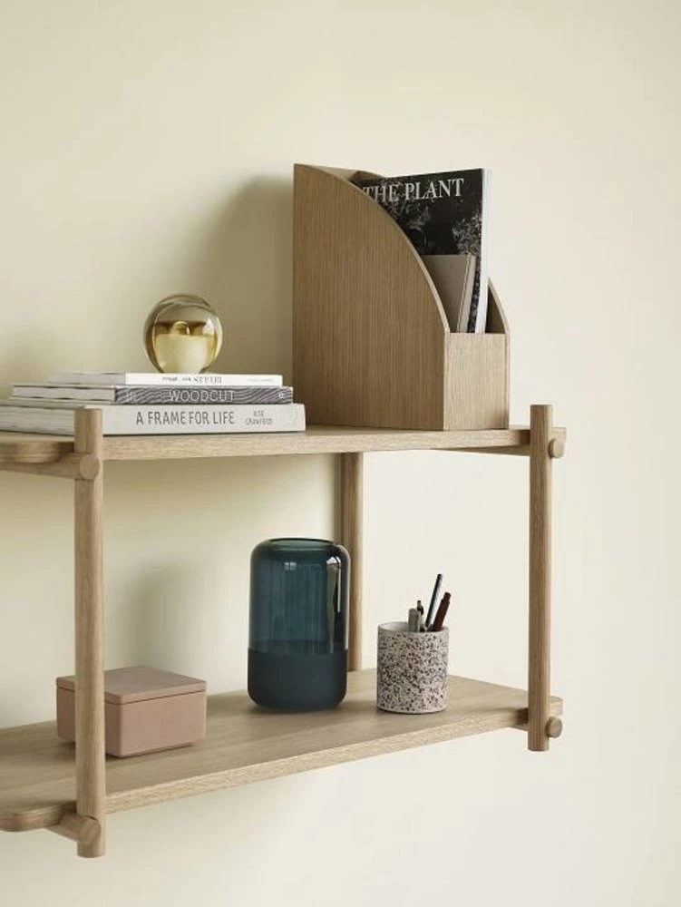 Hubsch Wandmeubel Eikenhout Met 2 Planken 4 Hubsch Wandmeubel Eikenhout Met 2 Planken - Afbeelding 2